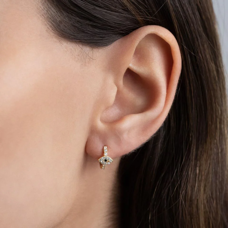 Aria Huggie in Gold - Image 3