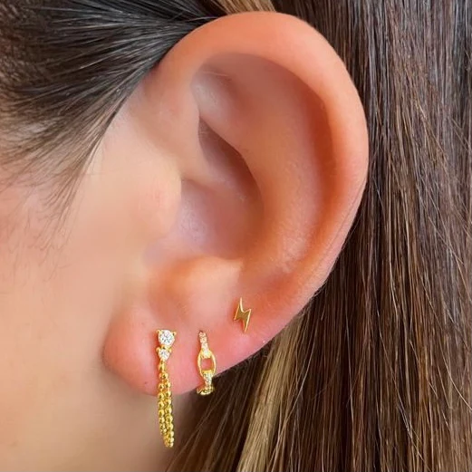 Audrey Stud Earring in Gold - Image 4