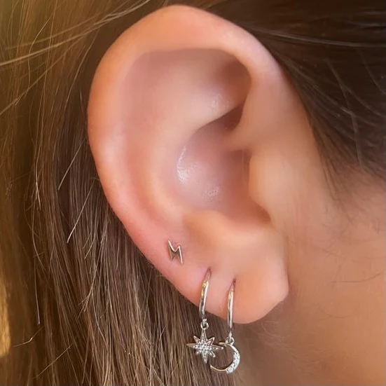 Audrey Stud Earring in Silver - Image 3