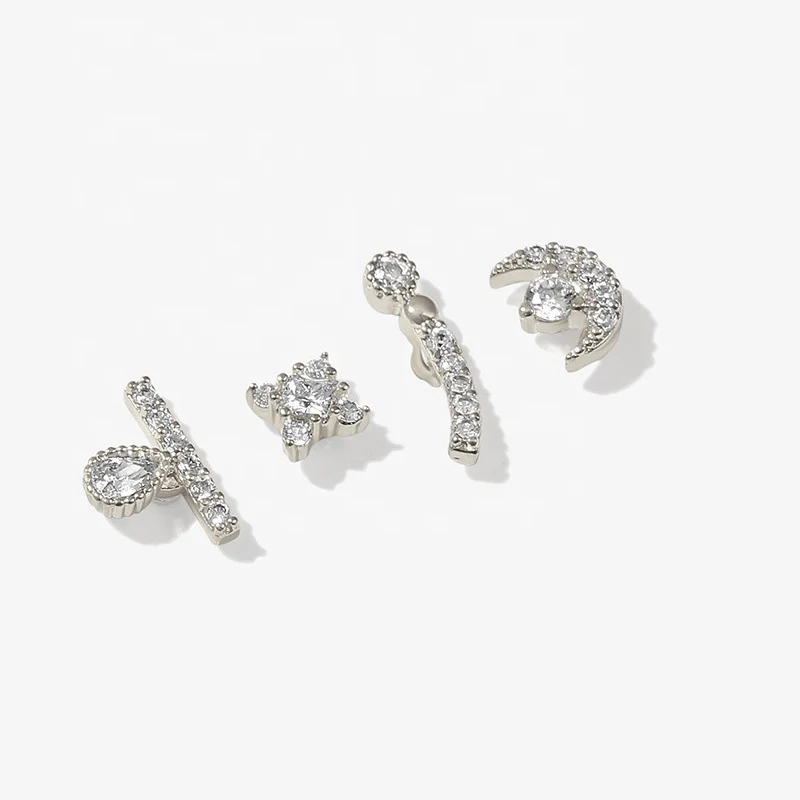 Aurelia Stud Earring in Silver - Image 3