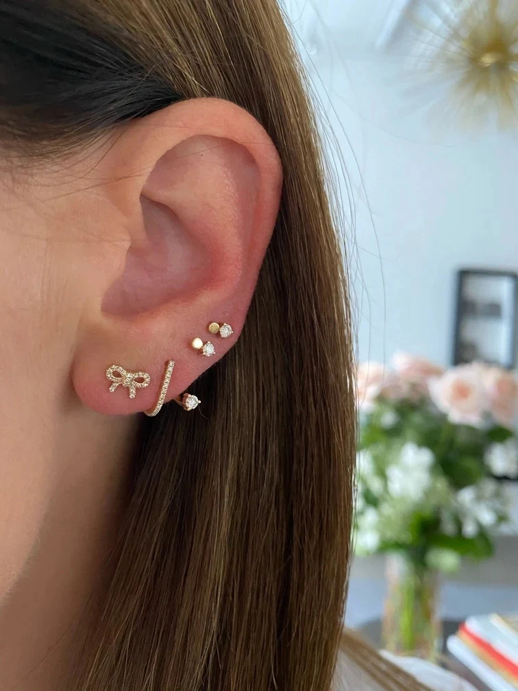 Betsie Stud Earring in Gold - Image 3