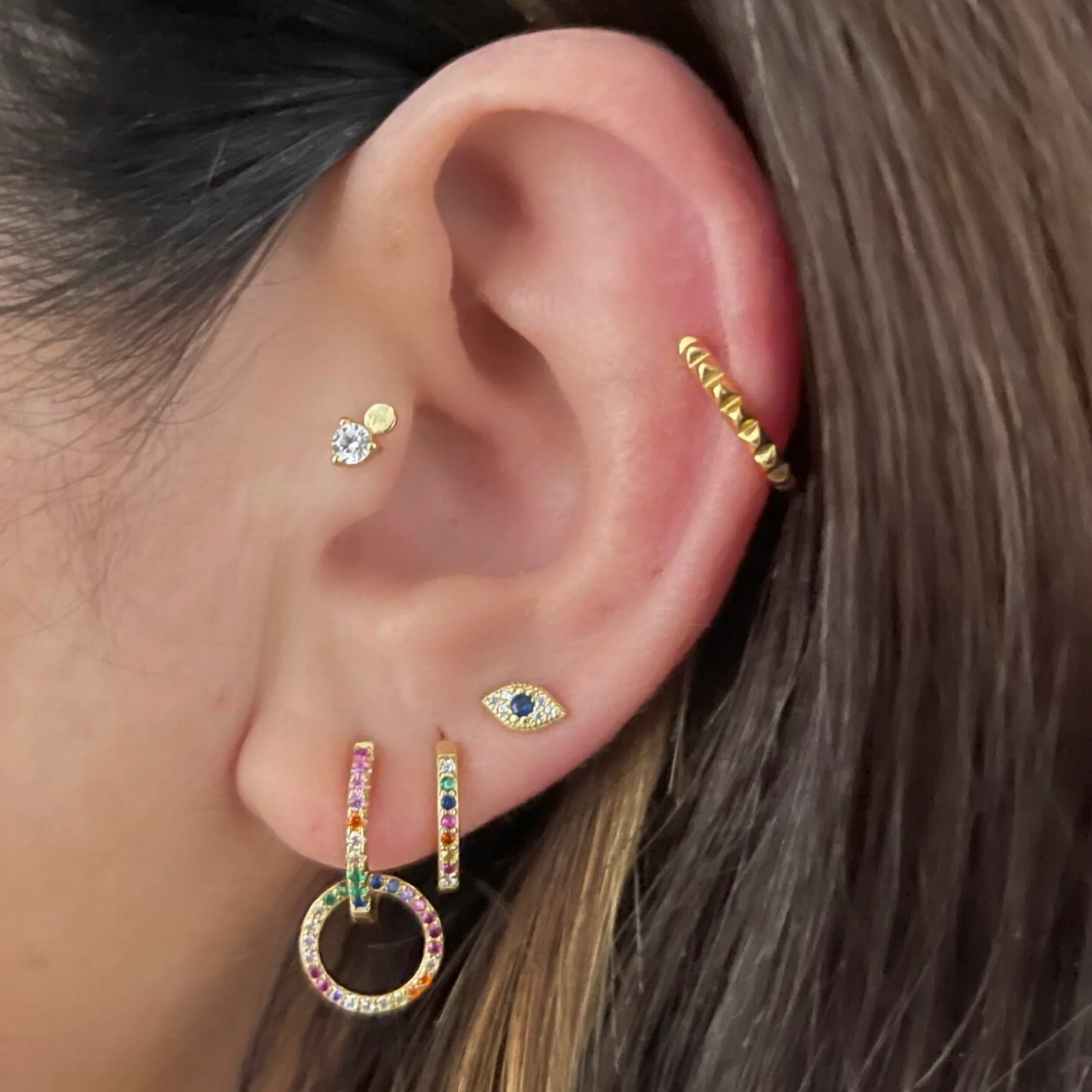 Betsie Stud Earring in Gold - Image 4