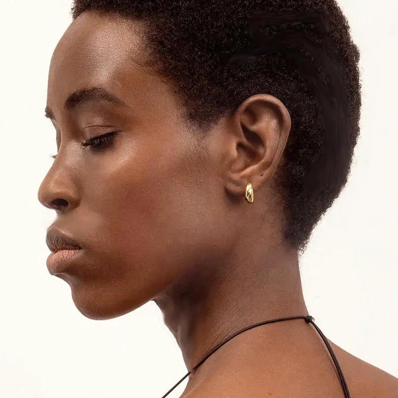 Corinna Hoop Earrings in Silver - Image 3