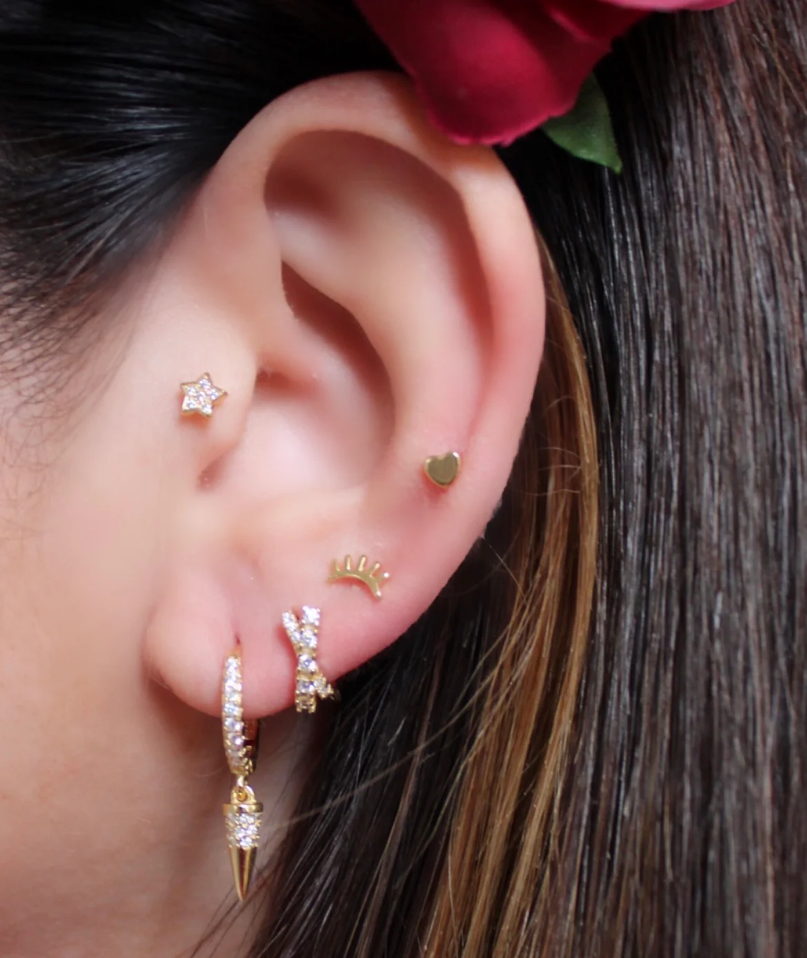 Darcey Hoop Earring in Gold - Image 5