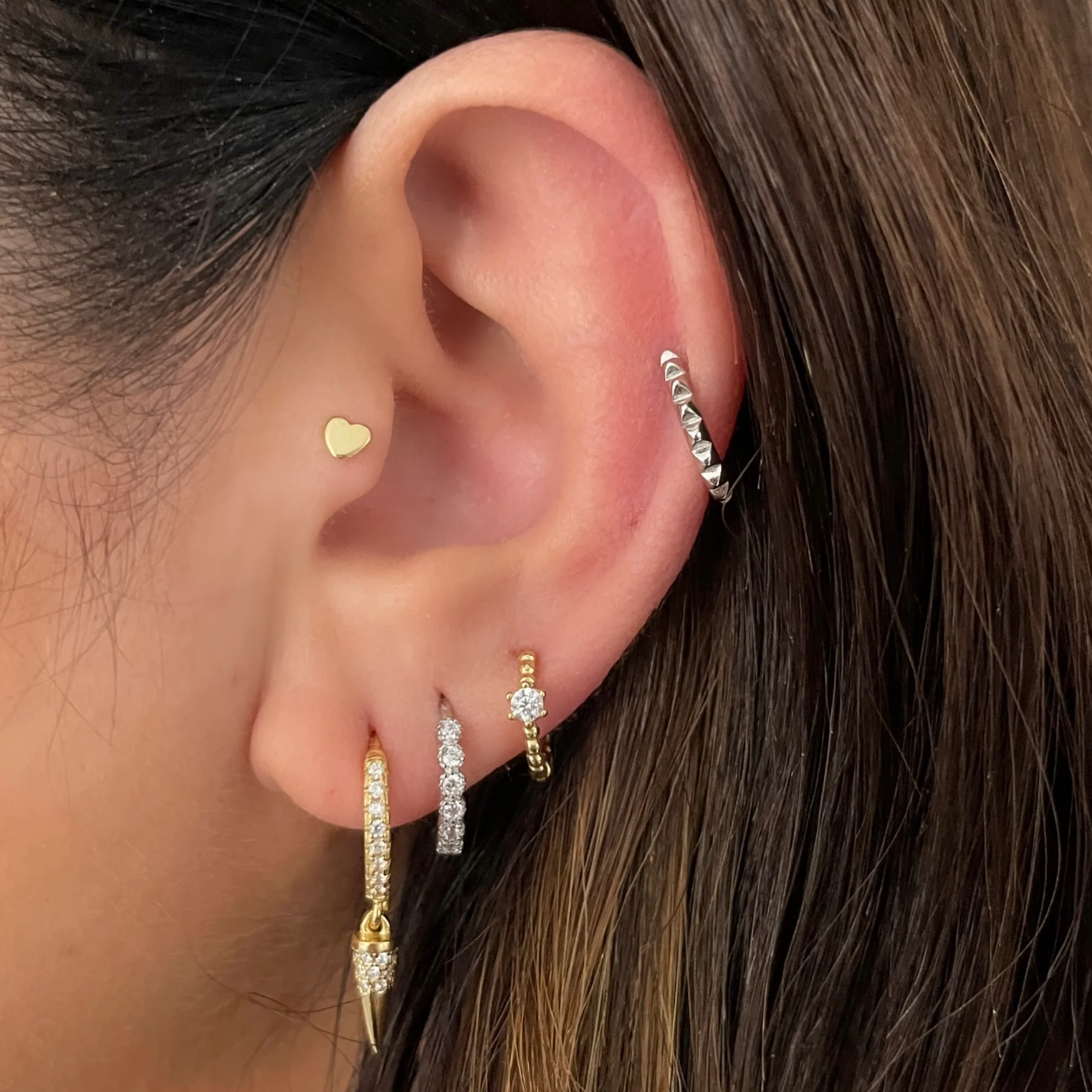 Grace Huggie in Silver - Image 3