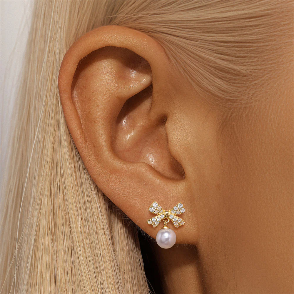 Limited Edition Harper Stud Earrings in Gold - Image 3