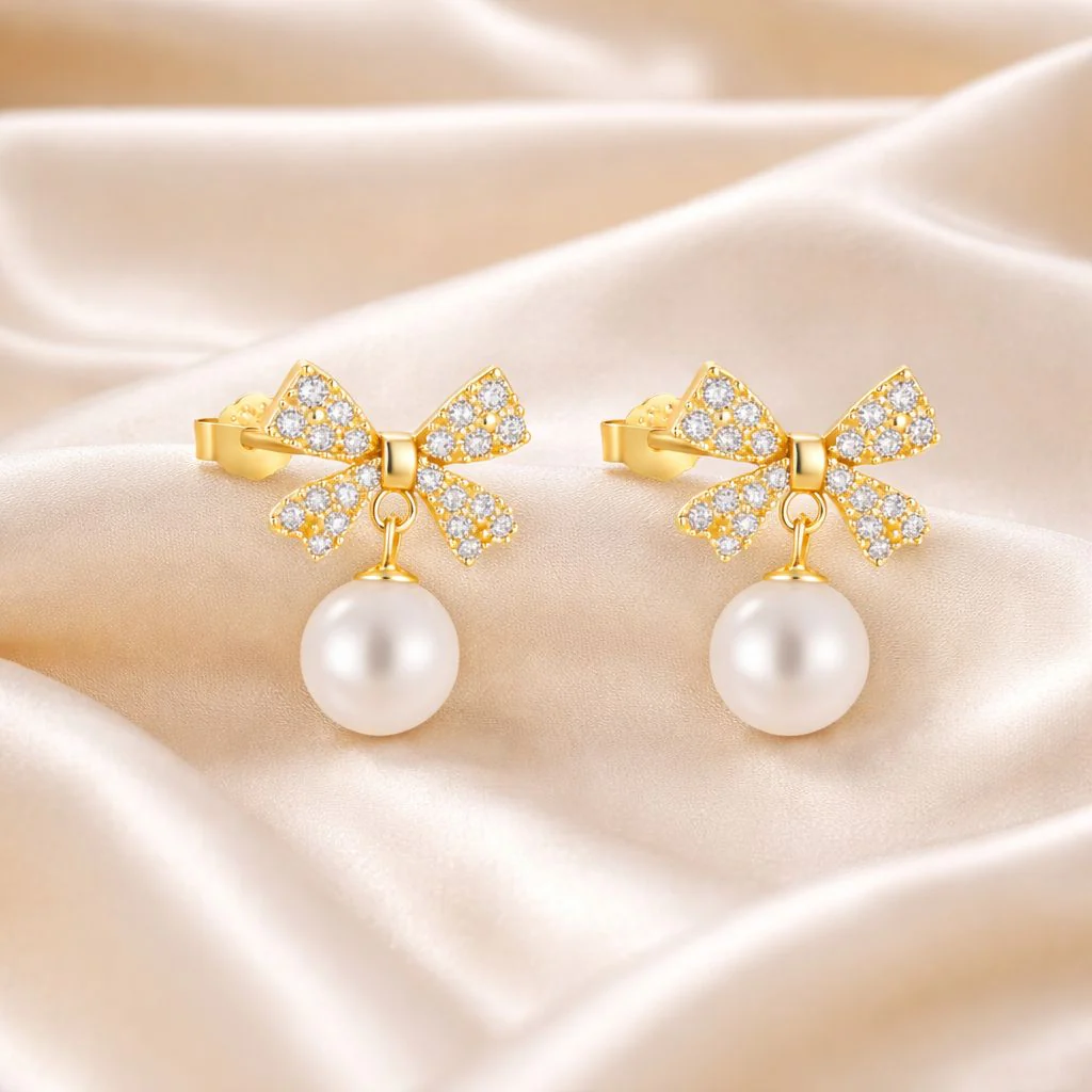 Limited Edition Harper Stud Earrings in Gold - Image 4