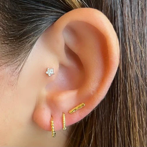 Immy Stud Earring in Gold - Image 4