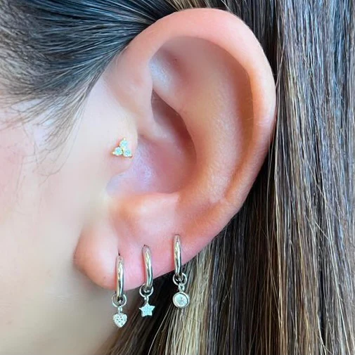 Ivy Stud Earring in Silver - Image 5