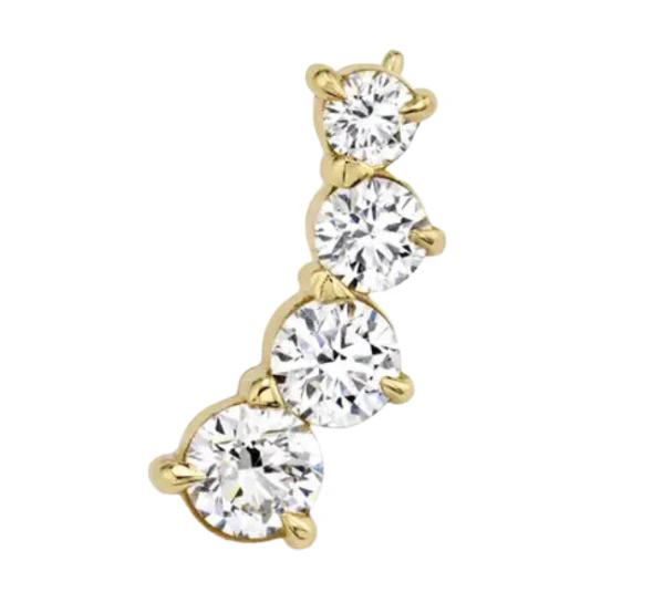 Kayleigh Stud Earring in Gold - Image 3