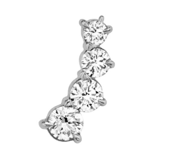 Kayleigh Stud Earring in Silver - Image 3