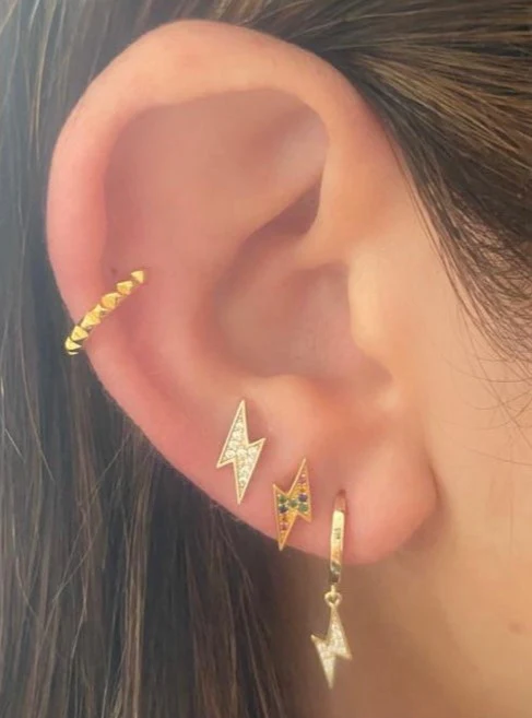 Lottie Stud Earring in Gold - Image 3