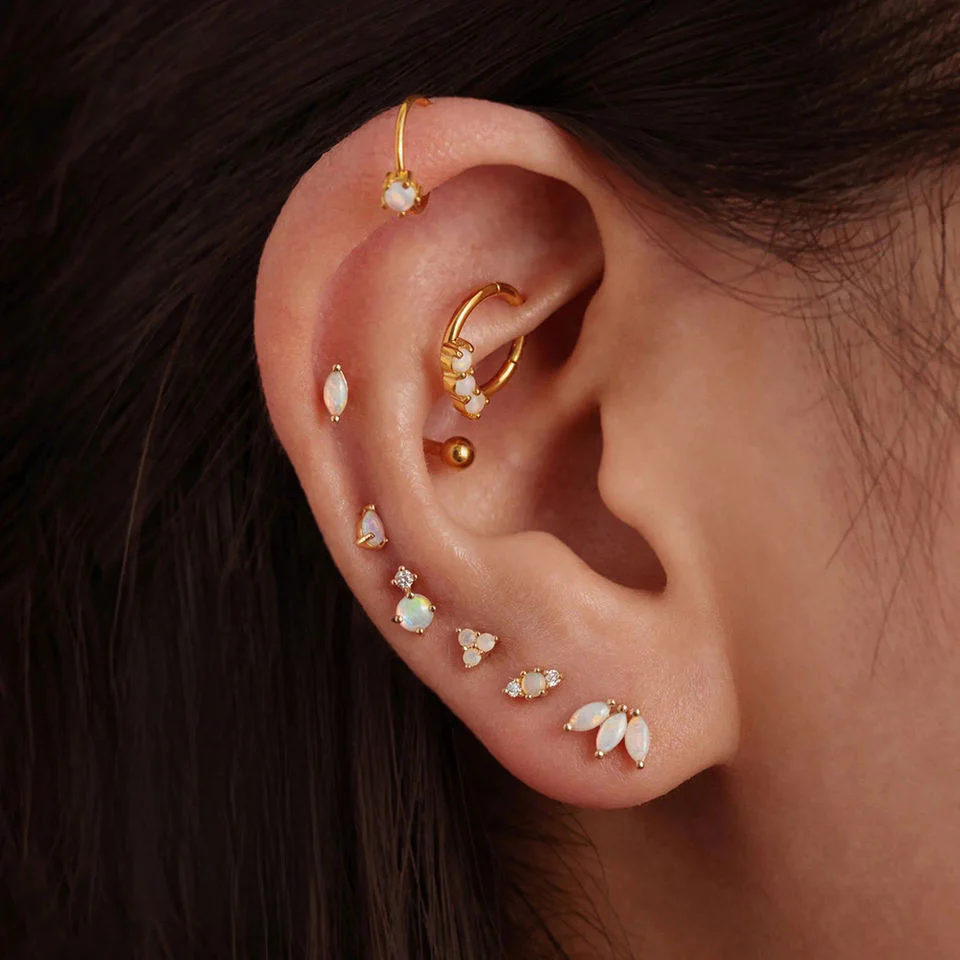 Monroe Flat Back Stud Earring in Gold - Image 6