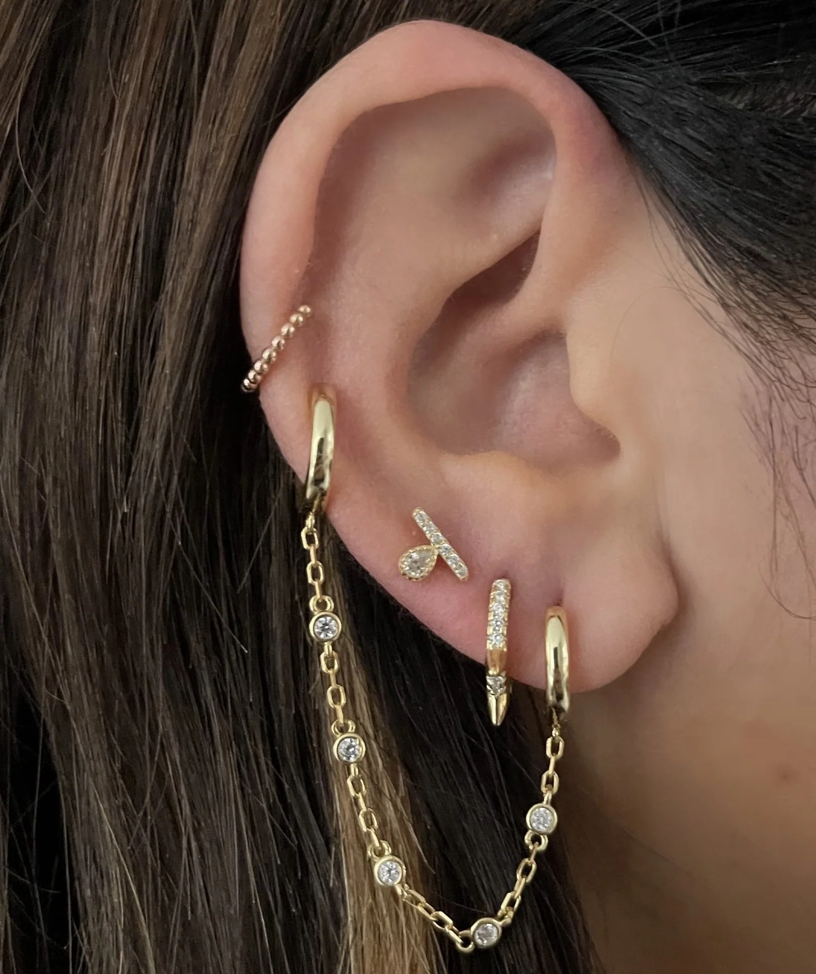 Ophelia Stud Earring in Silver - Image 4