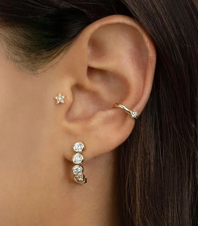 Sienna Stud Earring in Silver - Image 3