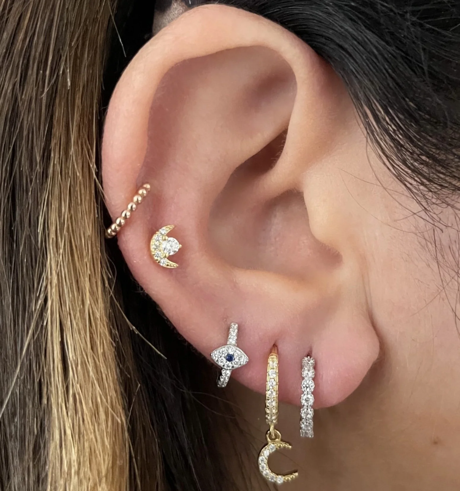 Tallulah Stud Earring in Silver - Image 3